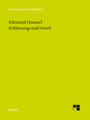 cover image of Erfahrung und Urteil
